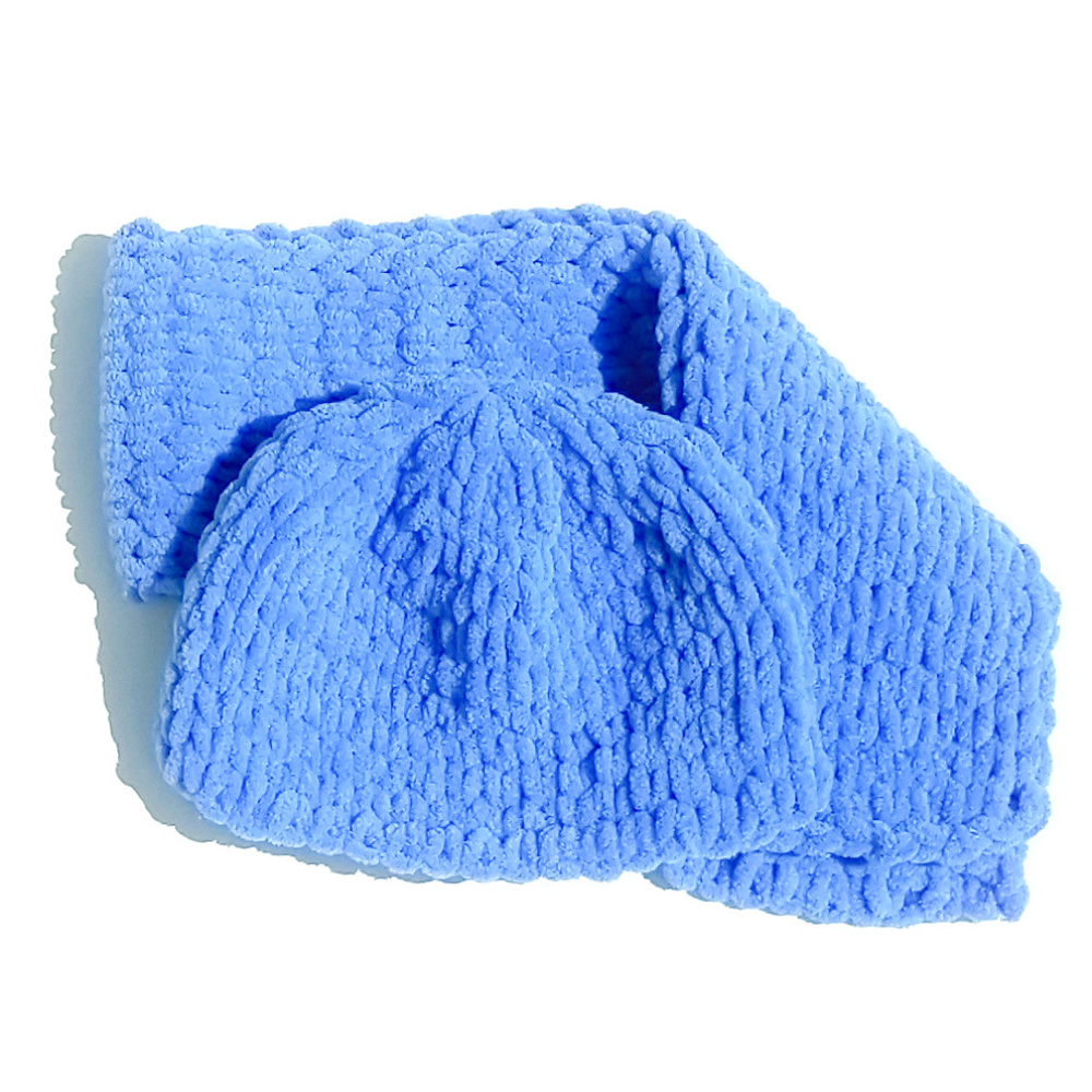 Kids Blue Scarf & Hat set